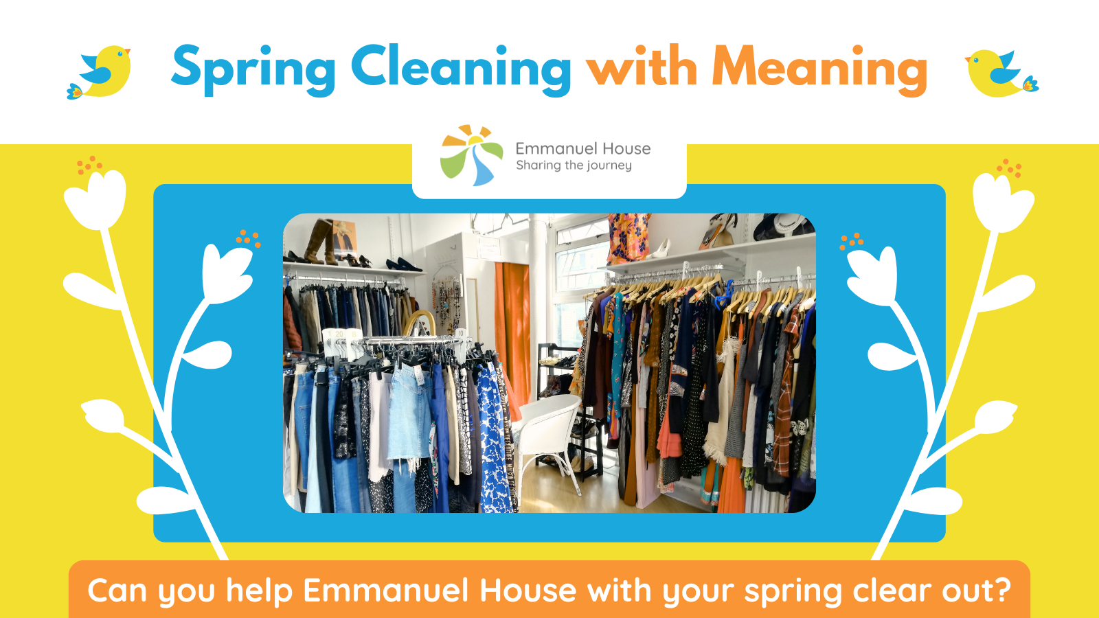 Spring Clean Donations Emmanuel House asks for clothes donations during spring cleaning
