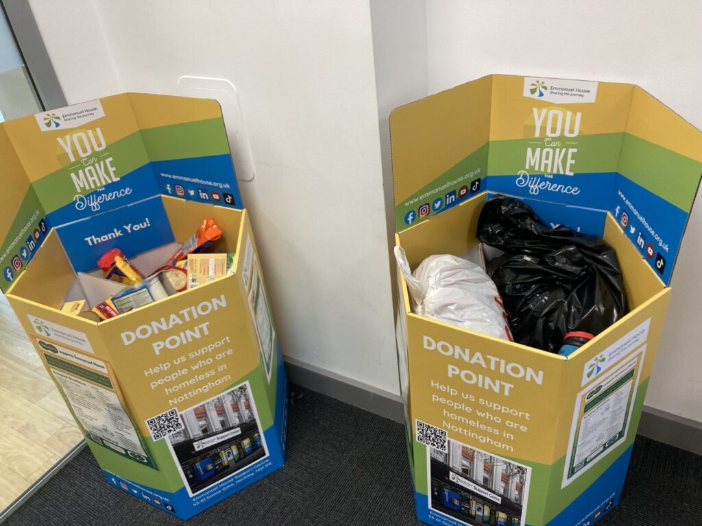 Specavers' donation bins from Harvest 2023