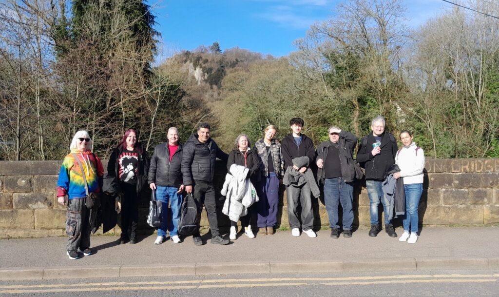 A group of Emmanuel House's beneficiaries, volunteers and staff visiting Matlock Bath on a day trip, hosted by the Wellbeing Support Team.
