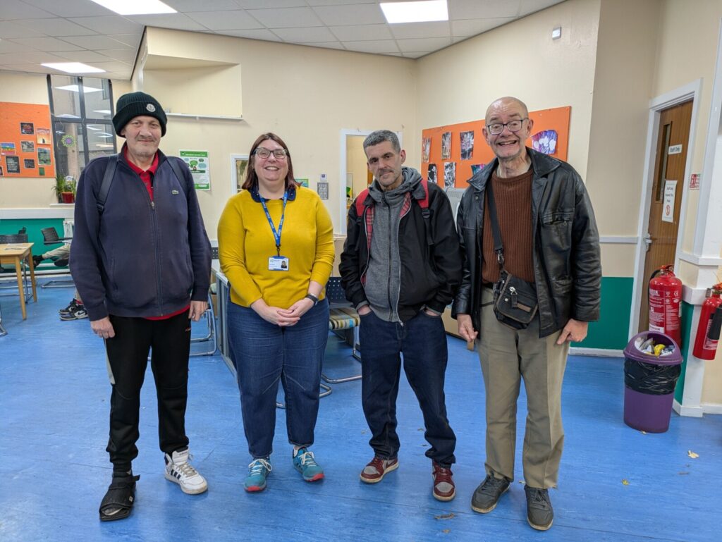 Service Users from the Wellbeing Support Team with Support Worker Clare
